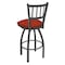 Holland Bar Stool Co 30" Swivel Bar Stool, Pewter Finish, Graph Poppy Seat 81030PW021 - alternate 3